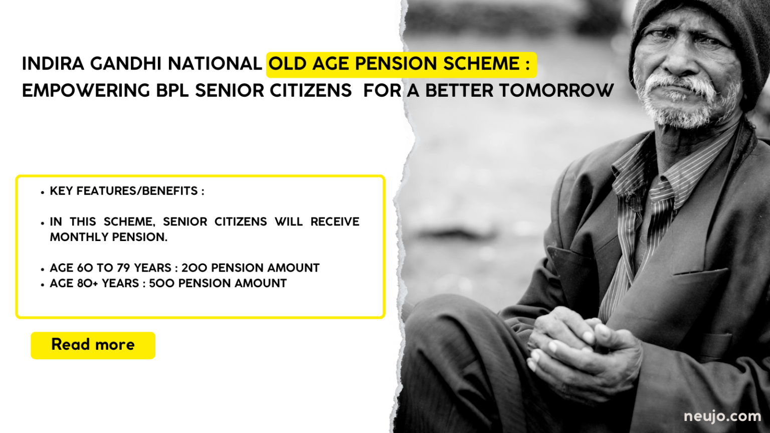 Indira Gandhi National Old Age Pension Scheme Empowering Bpl Senior